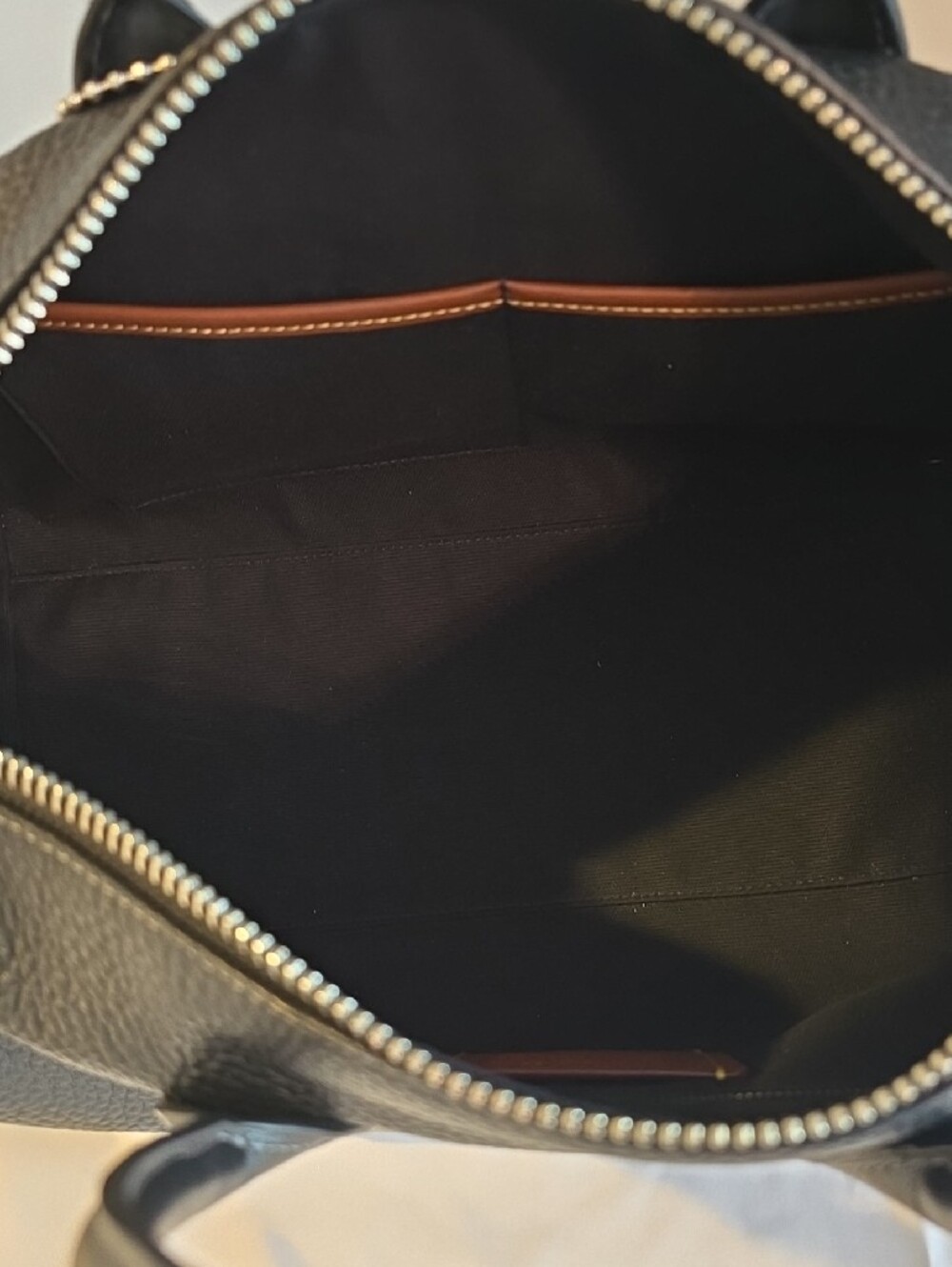 Coach Compass Bag 35 Black Pebbled Leather with Detachable Strap - Picture 13 of 15